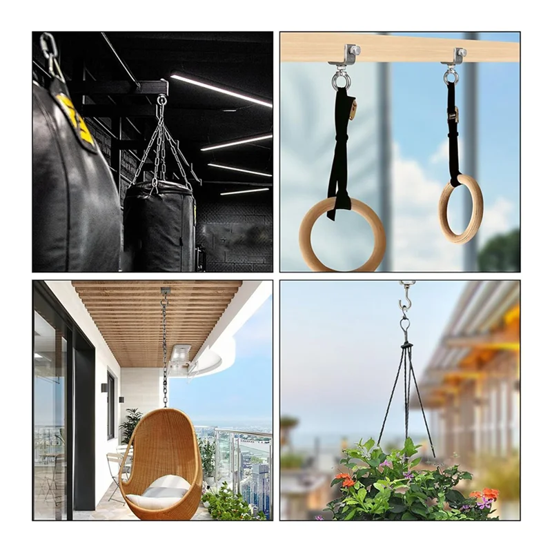 AB45 Morsetto a C piccolo in acciaio inossidabile 4X con anello, morsetto a C, ganci per fascette per tubi per appendere, morsetto con anello per la lavorazione del legno