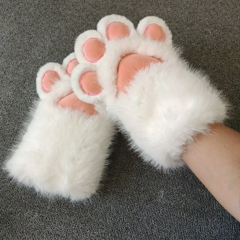 Kawaii الكرتون تأثيري حلي قفازات Fursuit Kigurumi رشاقته أفخم القط باو قفازات فروي الدافئة تأثيري الدعائم نادي