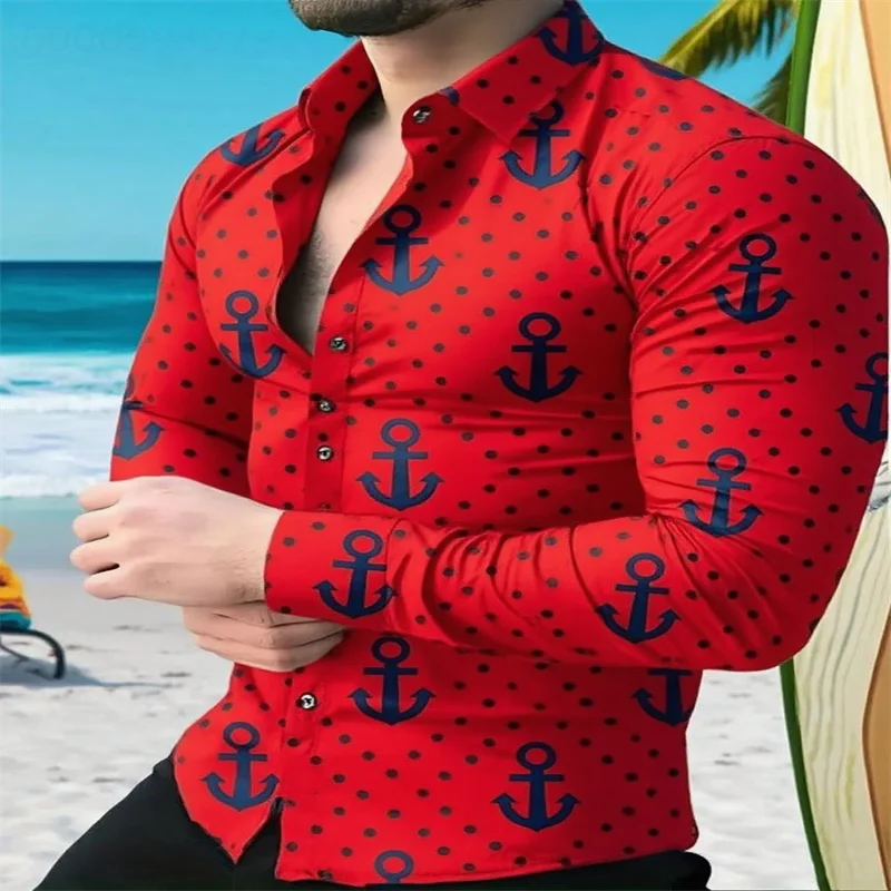 

2025 High Quality Fashion Mens Shirts Button Down Shirts Casual Designer Printed Long Sleeve Shirts Mens Lapel Mens Shirts