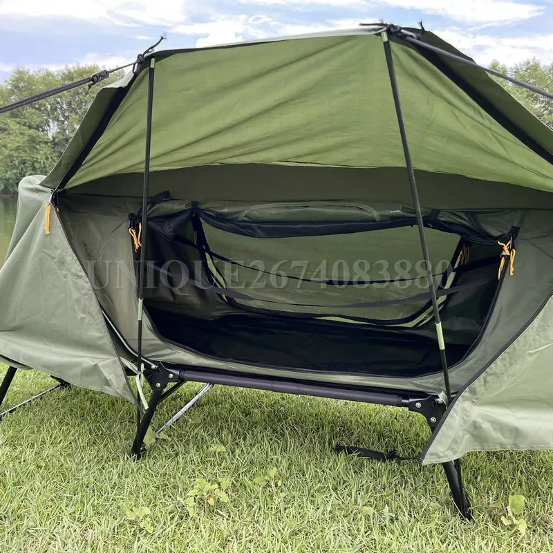 Portable Folding Camping Tent, Outdoor Sleeping Bed, Off Ground, 1-2 Person