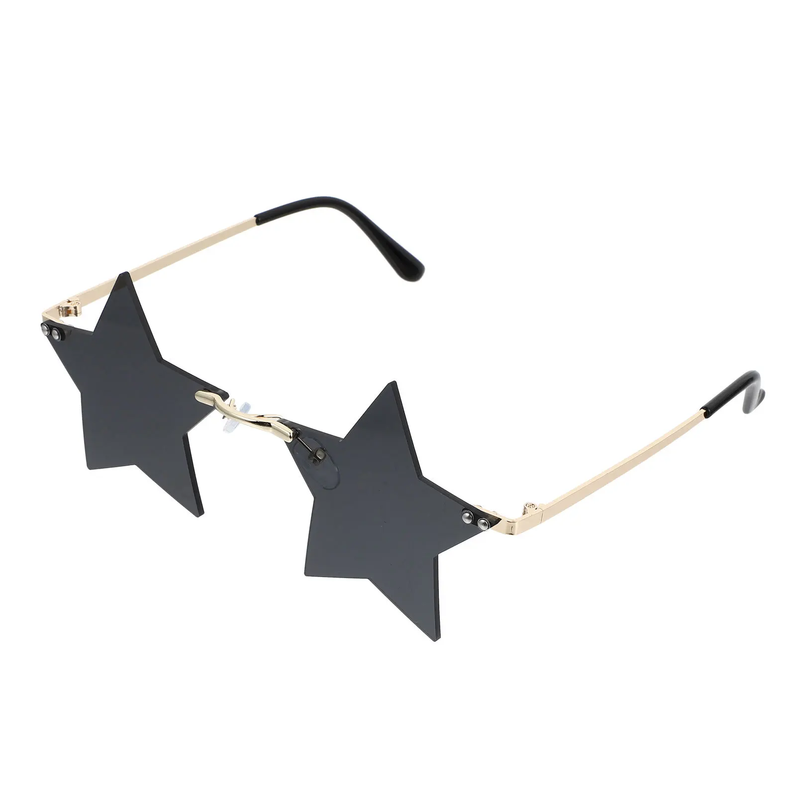

1Pair Personalized Rimless Star Shaped Sunglasses Unisex Fashion Eyeglasses Party Photo Props Unique Costume Accessory