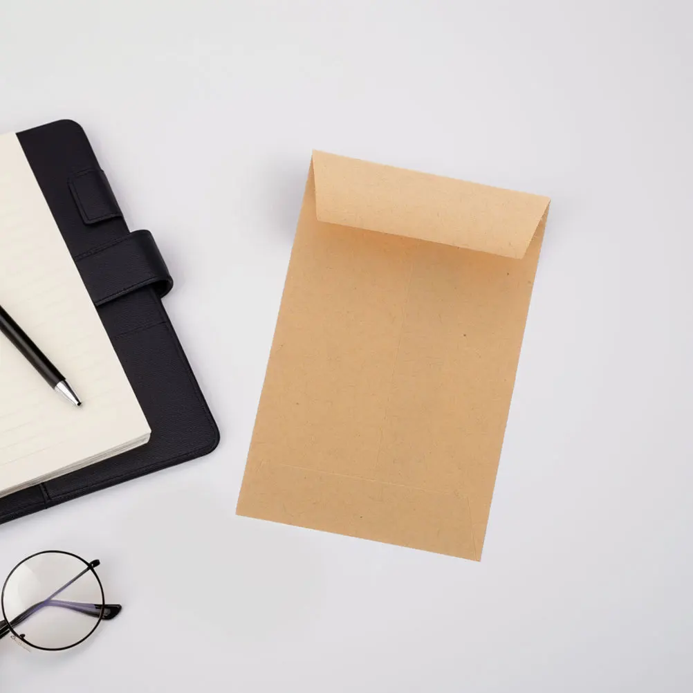 

50Pcs Kraft Paper Seed Packaging Envelopes Self-Sealing Small Storage Bags for Seeds Coins Buttons Packing Envelopes