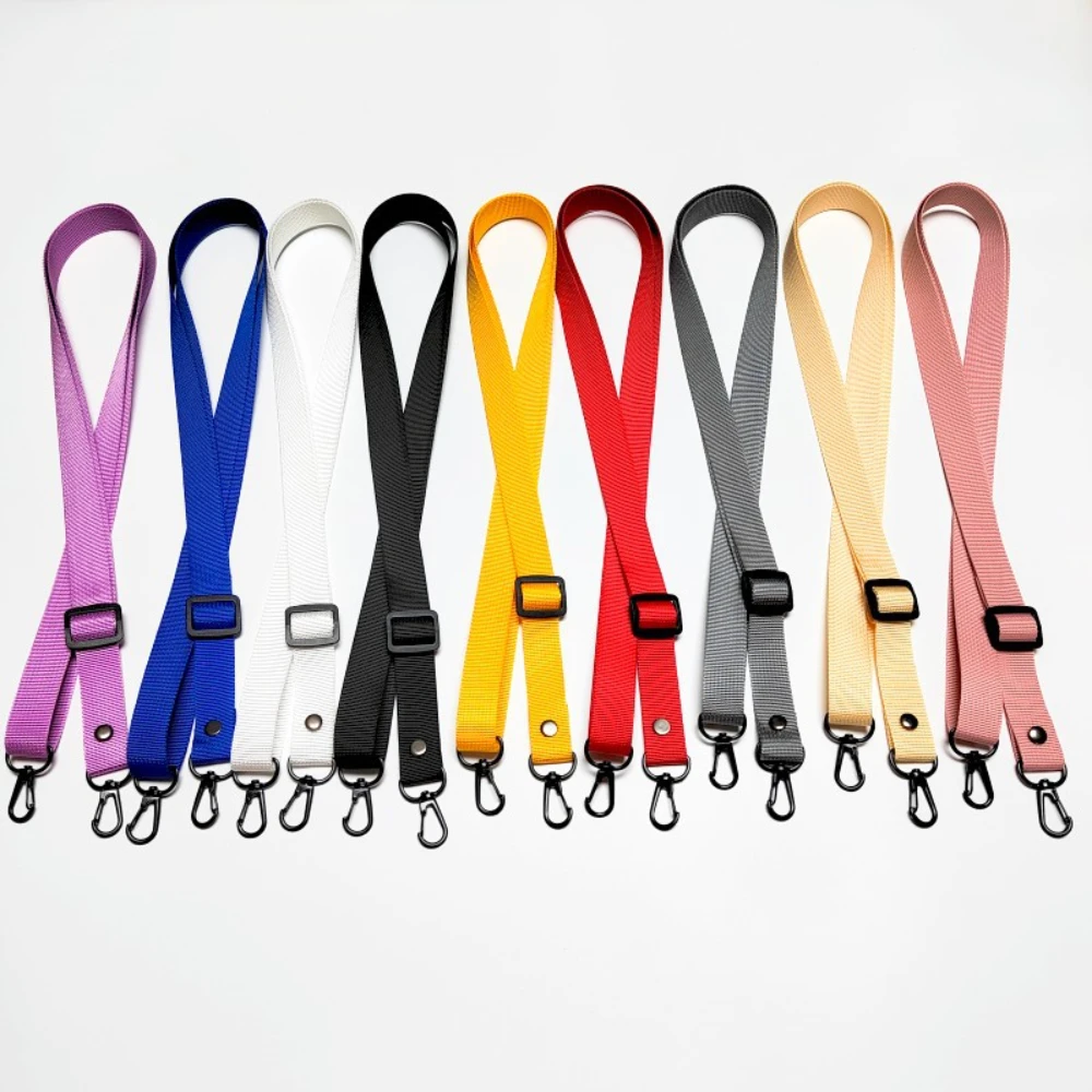 Simple Nylon Shoulder Strap Lanyard Replacement Solid Color Crossbody Bag Strap Adjustable Shoulder Bag Belt Bag Accessories