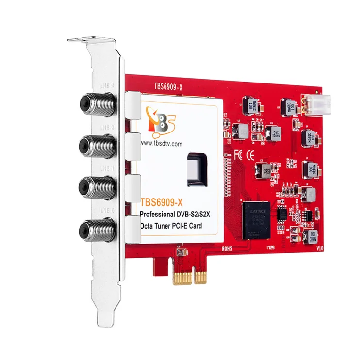 DVB-S2X 8-channel Satellite TV Receiving Card TBS6909-X V2 Blind Scan TS Output CATV