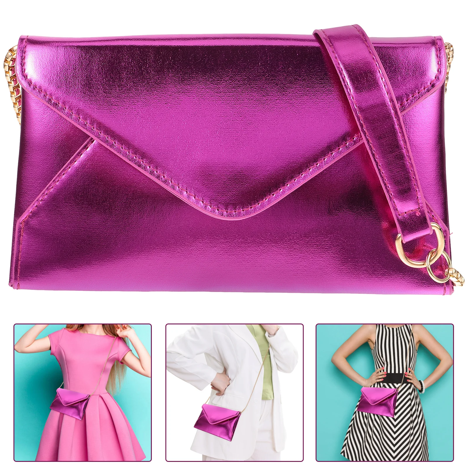 

Candy Color Crossbody Bag Vintage Metallic Shoulder Bag Small Evening Clutch Purse Women Multipurpose Beach Shopping Dating