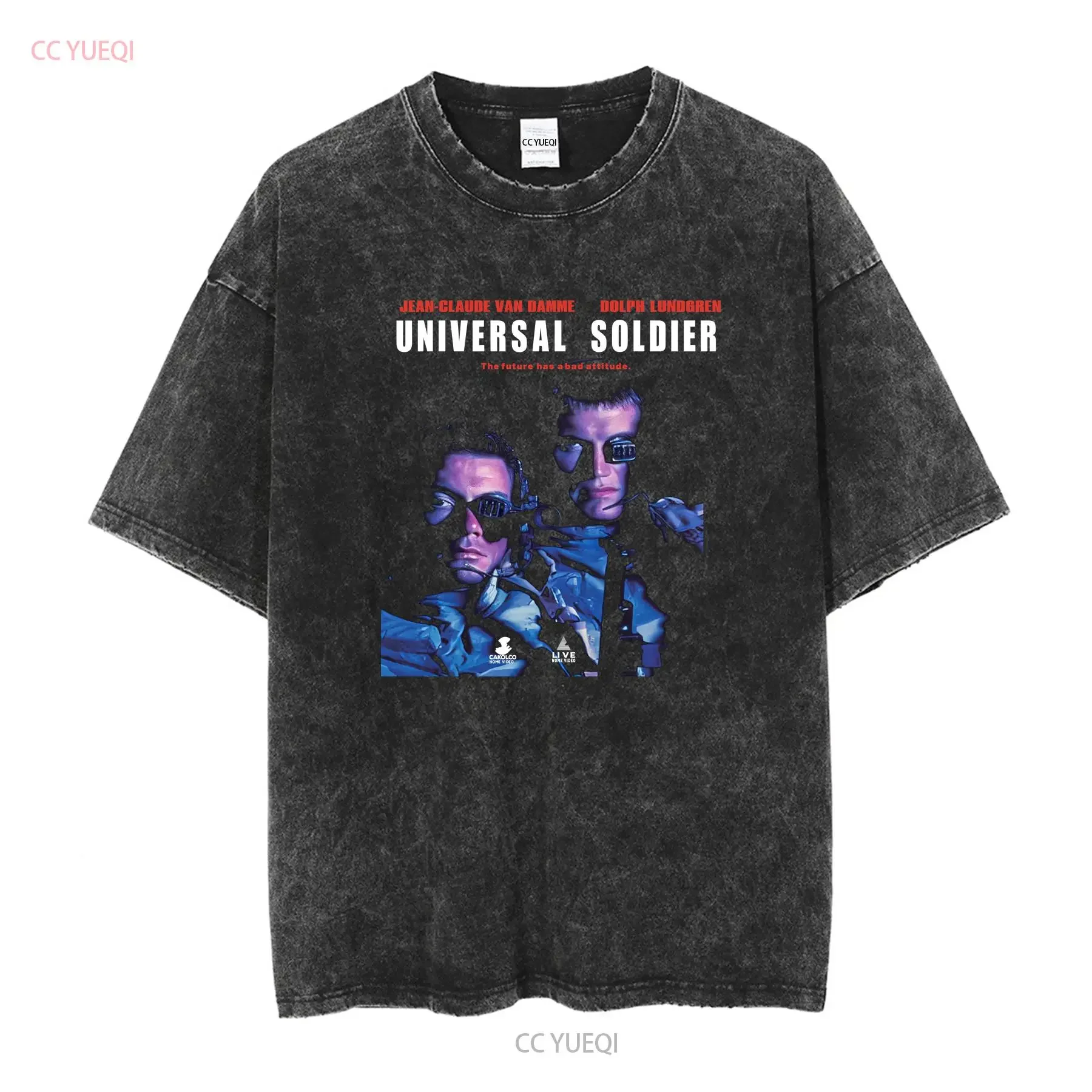 Vintage 90s Universal Soldier 1992 Movie Promo T Shirt 2XL Jean Claude Van Damme long or short sleeves vintage Washed Unisex