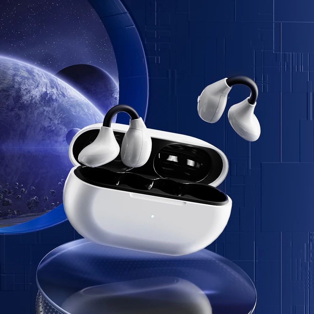 Wireless Ear Clip Bone Bluetooth 5.3 Conduction Headphones Fones Ear Clip On Ear Earring Sports TWS Earphones Mic Earbud Hooks