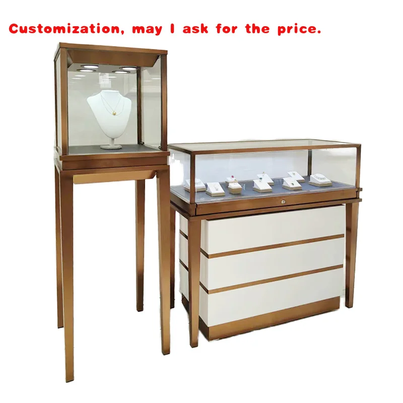 

Изготовленные на заказ роскошные шкафы для демонстрации ювелирных изделий на заказ, розничная торговля ювелирным магазином, выставочная мебель, стеклянные шкафы-витрины