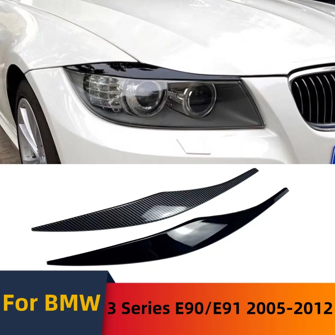 Front Headlight Garnish Strip Eyebrow Cover Trim For BMW 3-Series E90 E91 318i 320i 330i 325i 335i 320d 335d Tuning Accessories