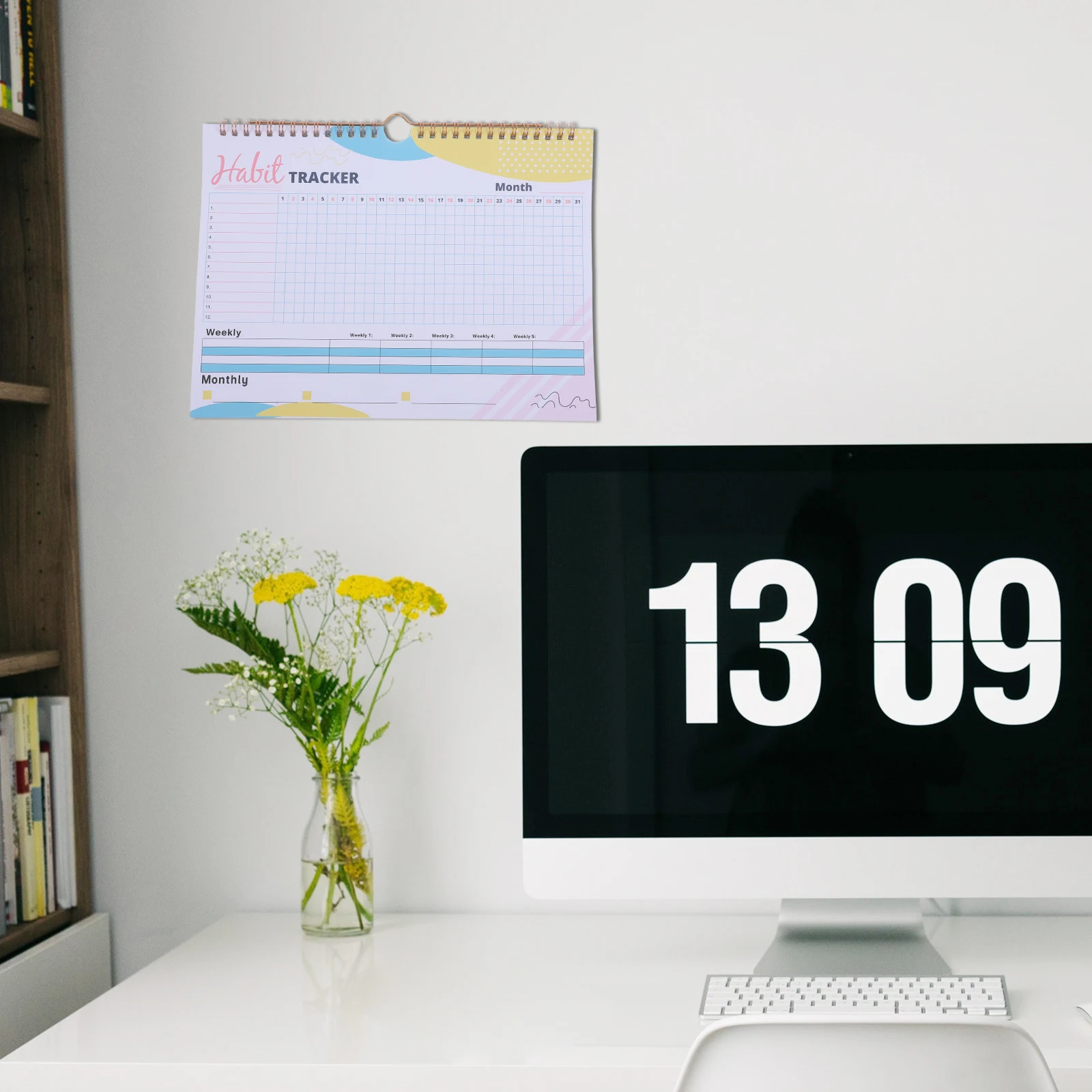 Schedules Habits Tracker Notepad Trackers Check in Journal Paper Diary Planner Fitness