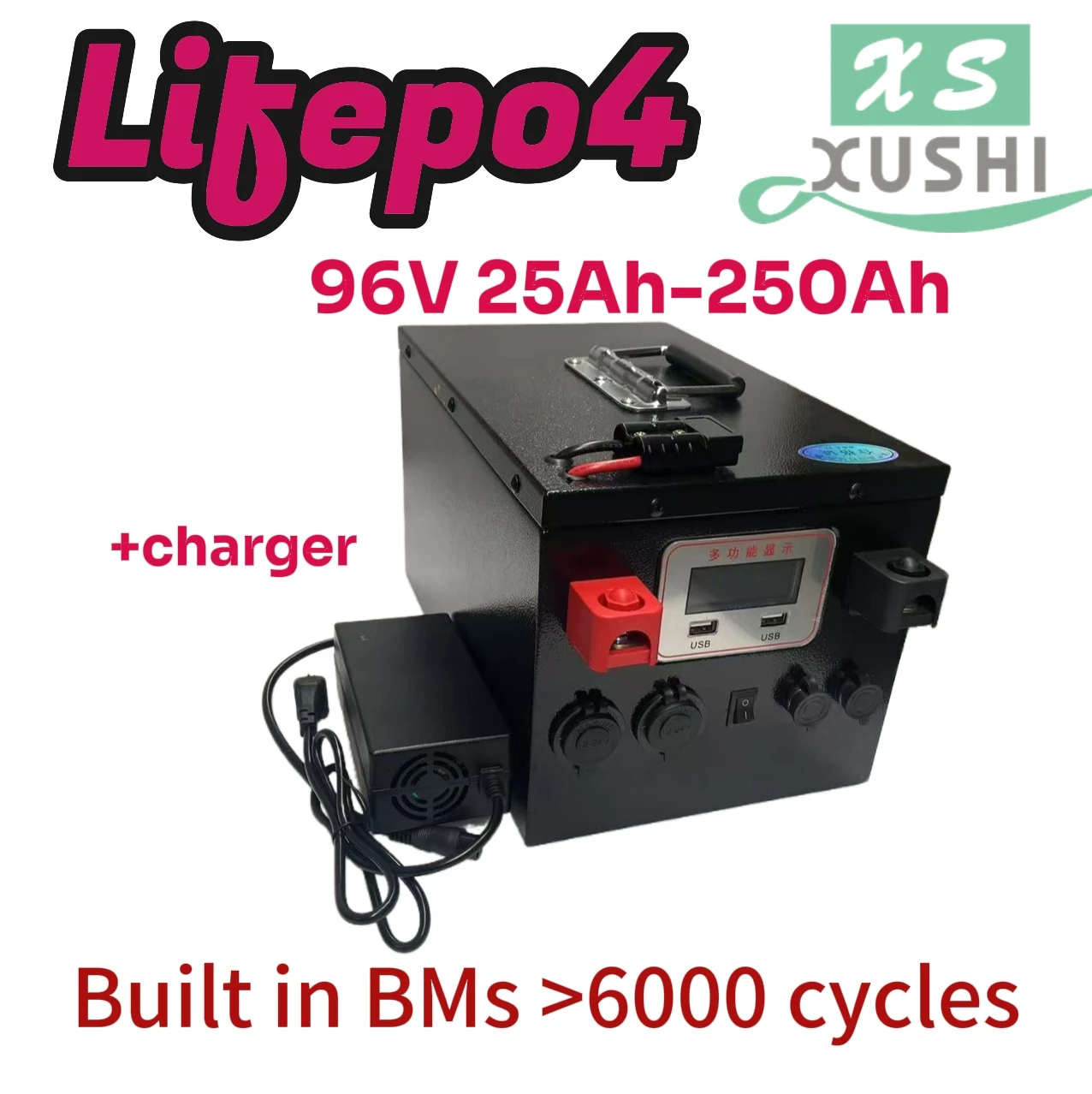 

xs 96V 25Ah 50Ah 70Ah 100Ah 120Ah 150Ah 200Ah 250Ah Lifepo4 Аккумулятор с BMS 32S для электромобилей Мотоциклы Tour Bus Van AGV