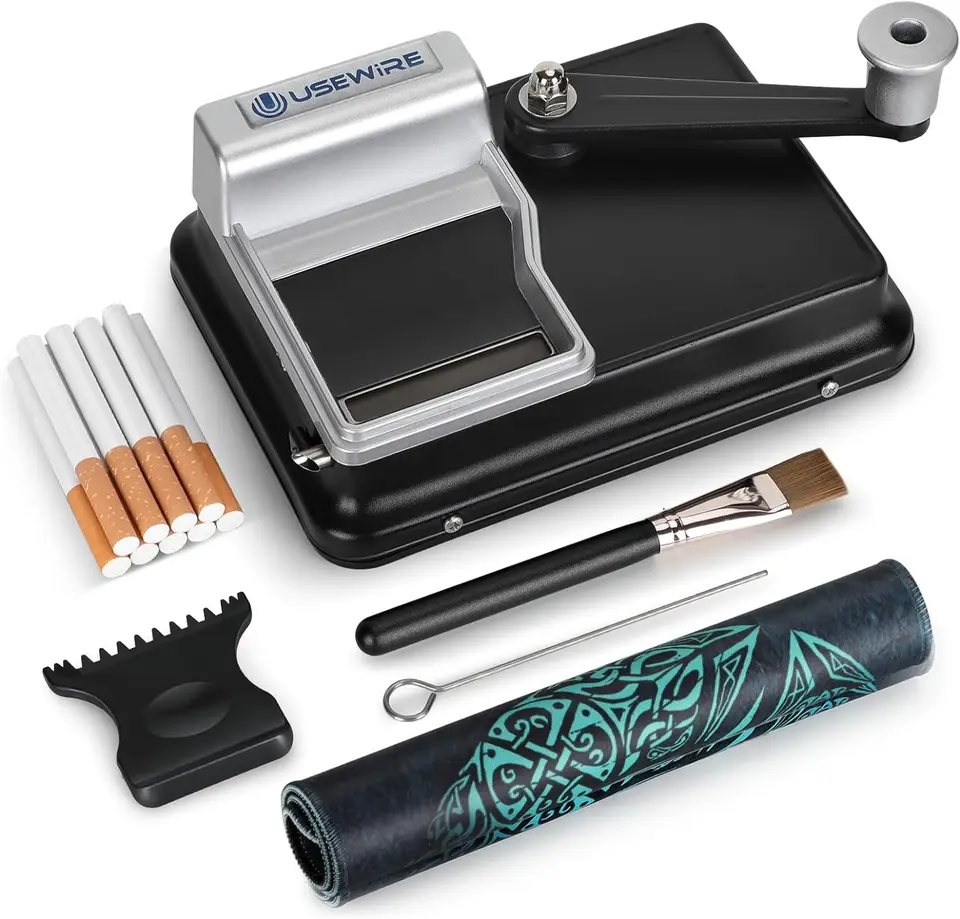 tobacco rolling box machine Etui Express Roller Silver Plated 1960s Automatic Tobacco Roller Box Cigarette