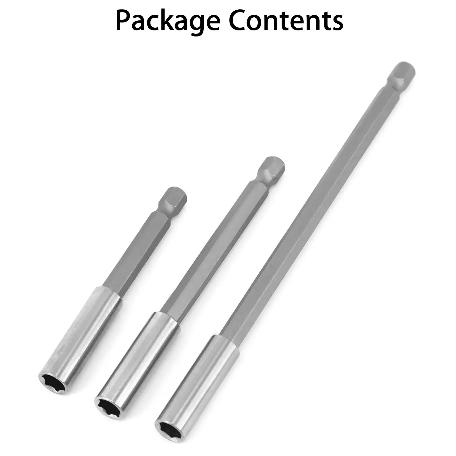 3pcs 1/4 Hex Quick Release Magnetic Screwdriver Extension Bits Holder Bars Set Screwdriver Bits Of Power Tools, Drill Extended