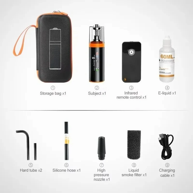 Portable Fog Machine Smoke S Mini,Handheld Smoke Machine With 15W Power Remote Control Forgger