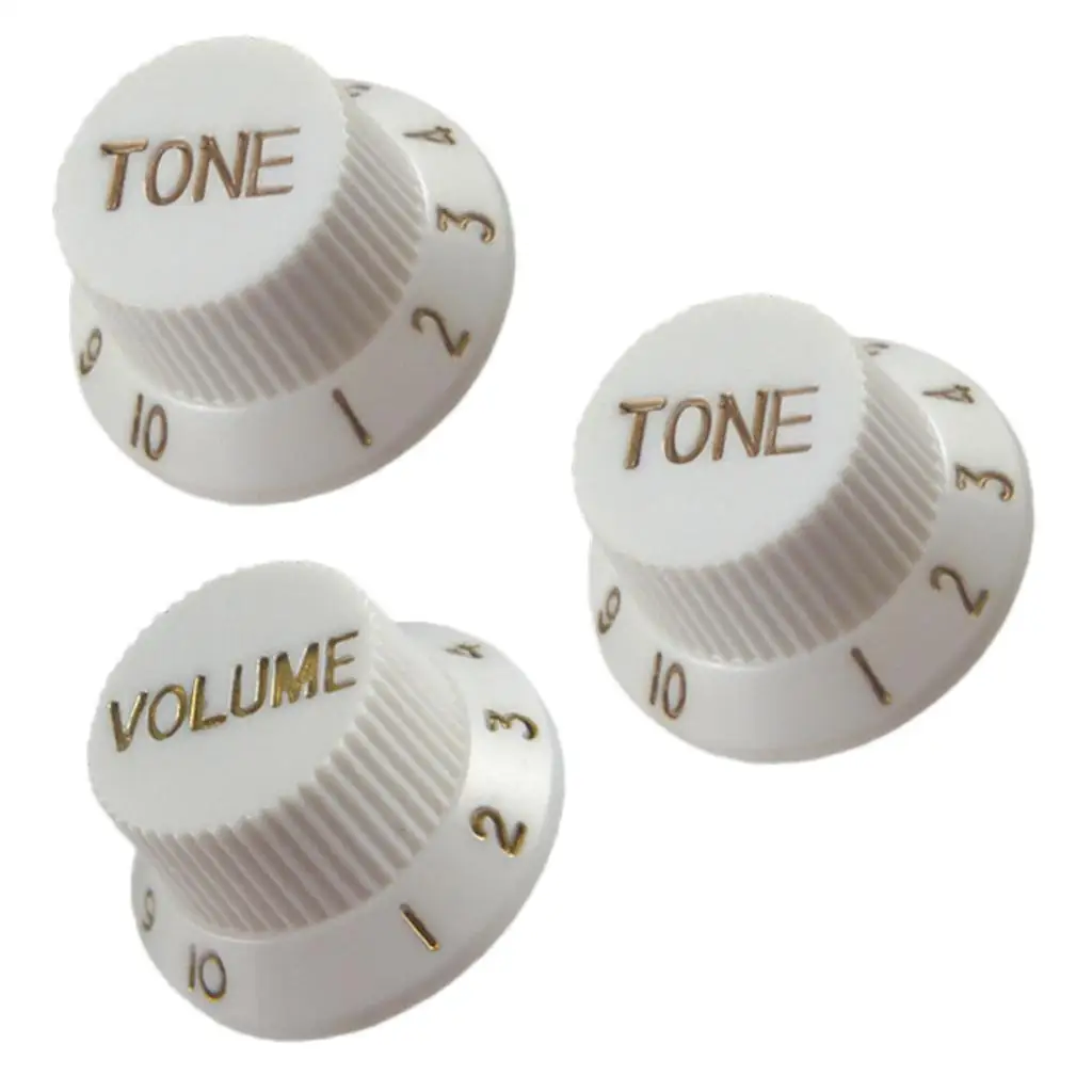 Tooyful 3 Pcs Guitar Speed Control Knobs 1 Volume 2 for ST SQ Electric Guitar Parts Accessory