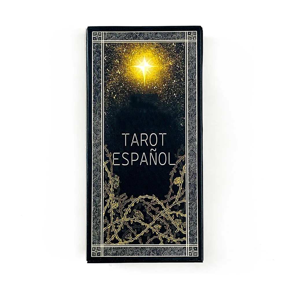 Spanish Tarot Deck 78pcs Cards Predictive Divination Board Game,Family Gathering Cards Game Meditation Travel & Gift Giving