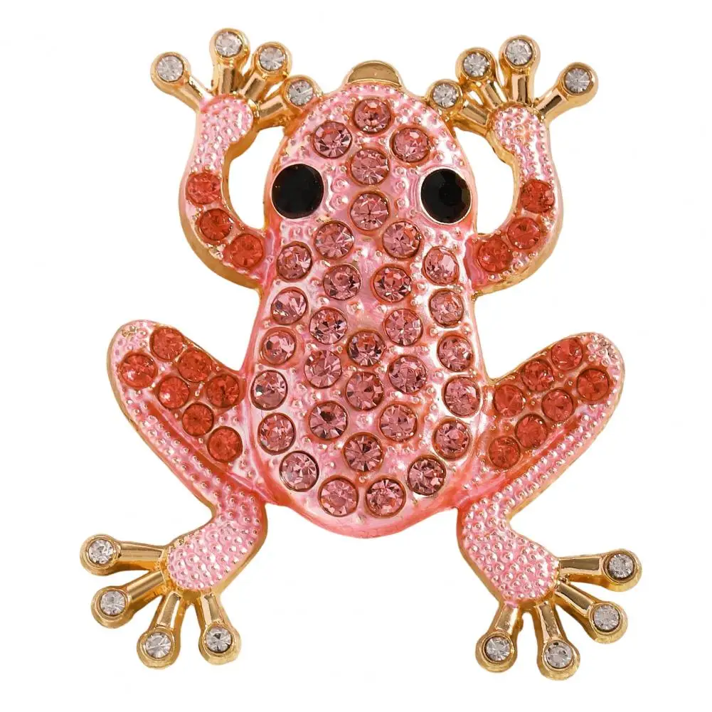 Niche Accessories Frog Jewelry for Women Rhinestone Frog Stud Earrings Sparkly Brooch Pin Vintage Boho Summer Beach for Women