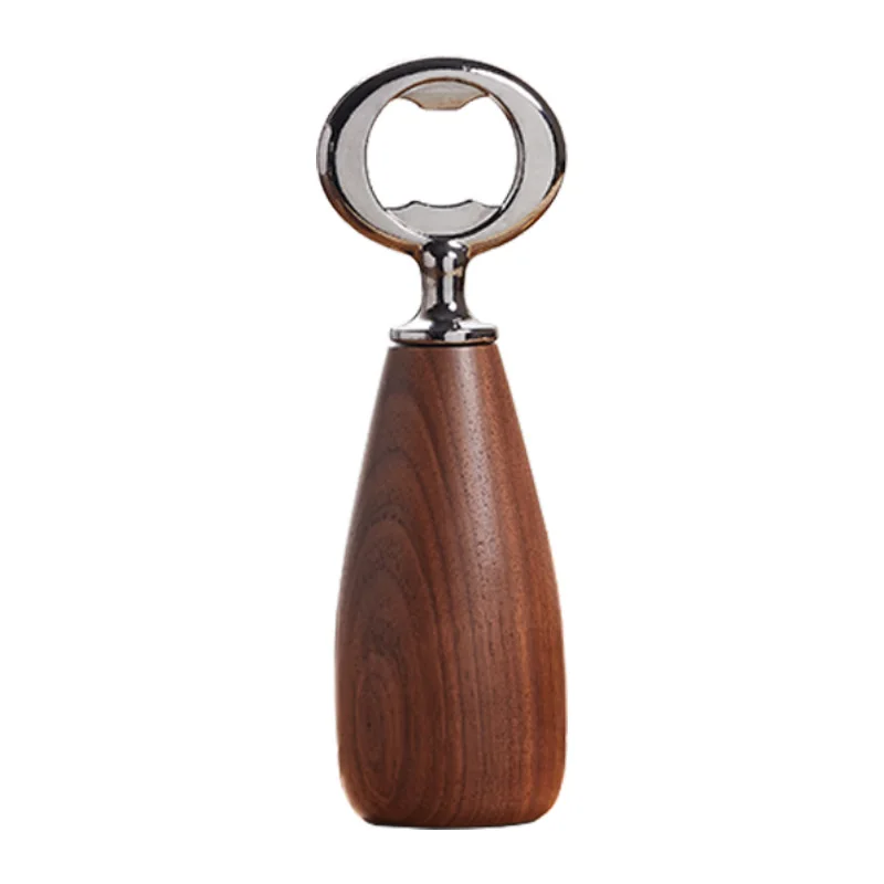 

Bottle opener, bottle starter, soda, black walnut solid wood handle, household personalized creative bottle opening artifact