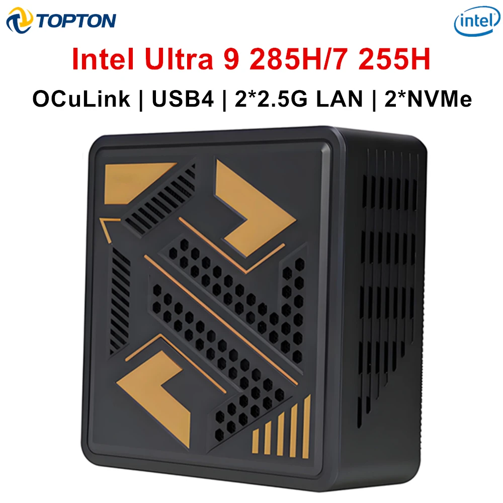 ToptonGamingMiniComputerIntelUltra9285H185H7255H165HOCuLinkUSB42x2.5GLAN2xNVMeWindows11WiFi6EDesktopMiniPC-AliExpress7