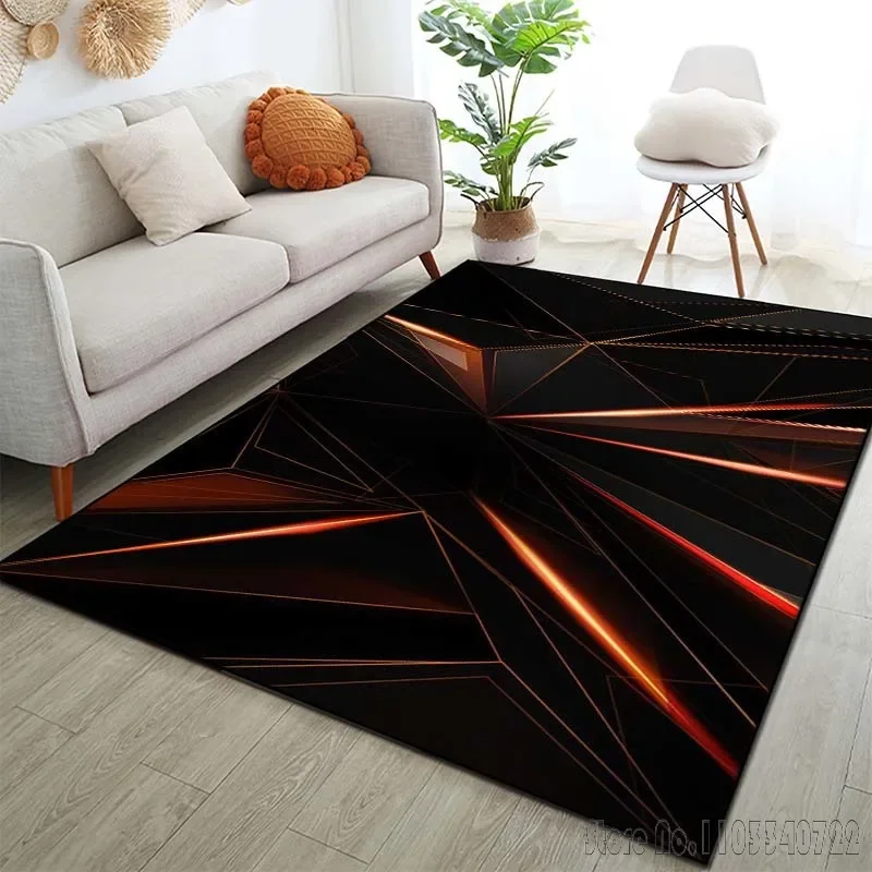 Shapes Glowing Abstract Pattern Rug Carpet for Living Room Bathroom Mat Creative Doormat Carpet for Bedroom Home Decor