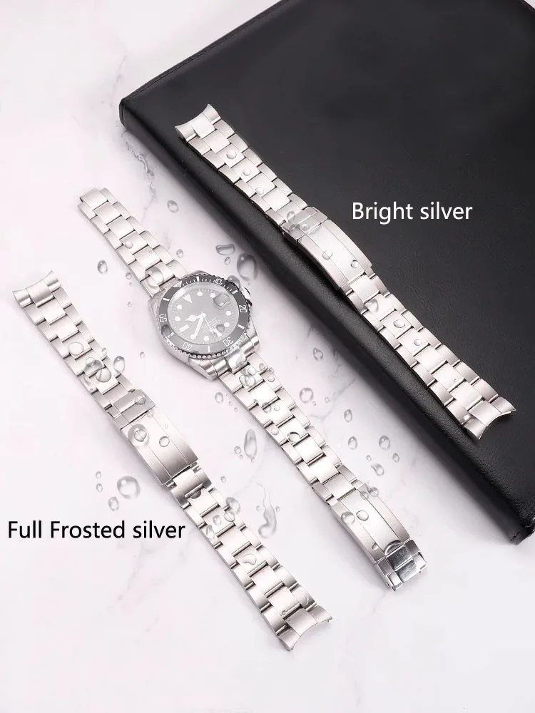 ステンレス鋼の時計ブレスレット,ロレックス,デイトナ,GMT,潜水艦時計アクセサリー,金属ストラップ,904l,20mm, 21mm