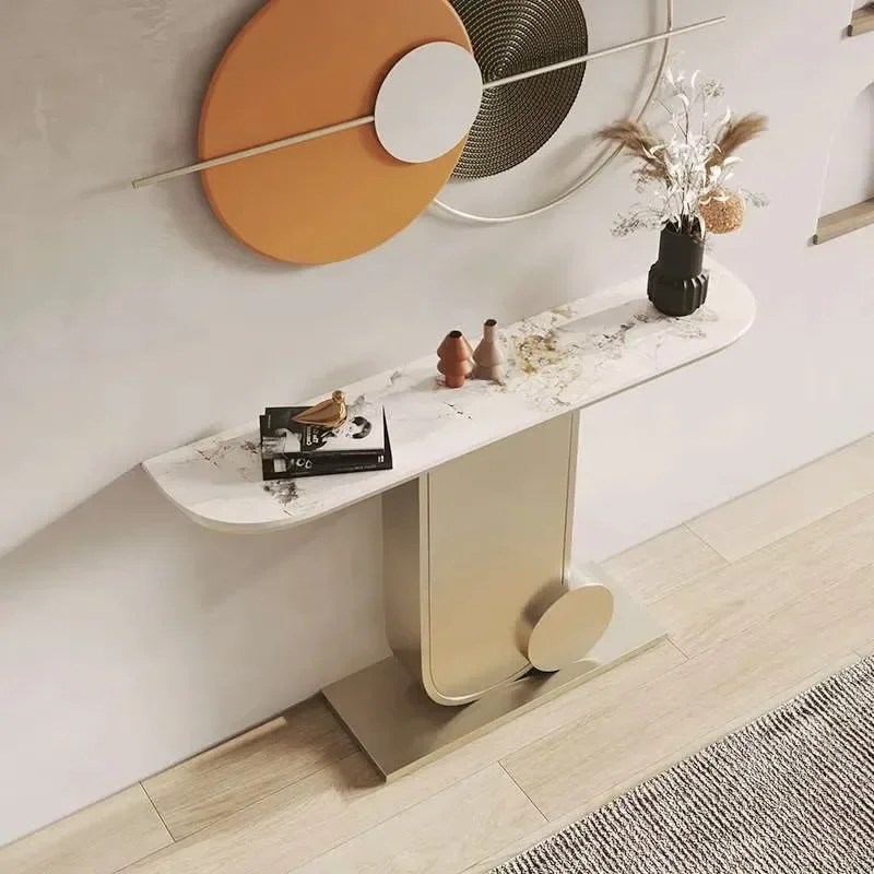 Hallway Luxury Nordic Living Room Table Vertical Narrow Classic Table Vintage Design Tisch Wohnzimer Entrance Home Furniture