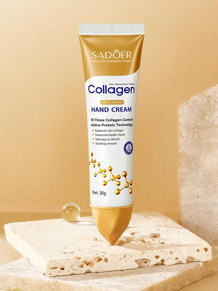 SADOER crème pour les mains au collagène 30g Anti-rides hydratant Anti-fissure automne hiver soin de la peau crème pour les mains