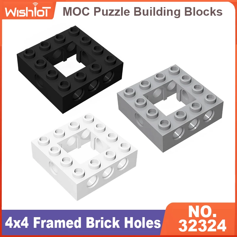 

10pcs DIY Building Blocks 32324 Hole Frame Brick 4x4 Bricks Educational Assemblage Construction Toys for Children gift