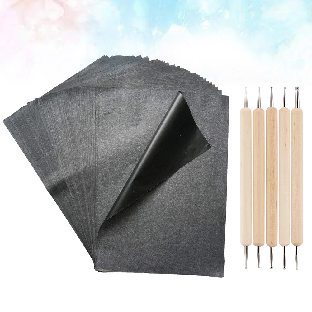 1 Set Graphite Carbon Transfer Paper Tracing Drawing Carbon Paper A4 Single Painting Tracing Paper for Home Studio (100 Sheets A