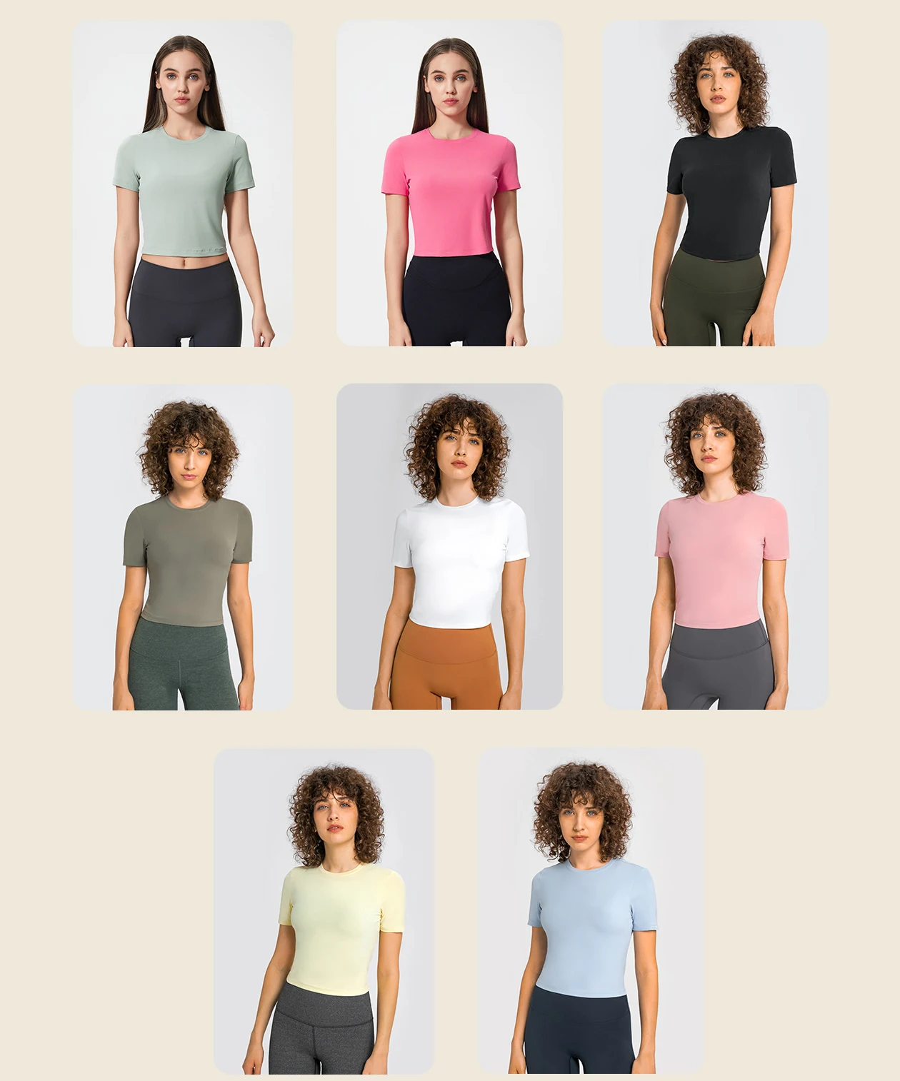 T-Shirt Slimming Round Neck Br - Yoga Fitness Logo 评论和价格
