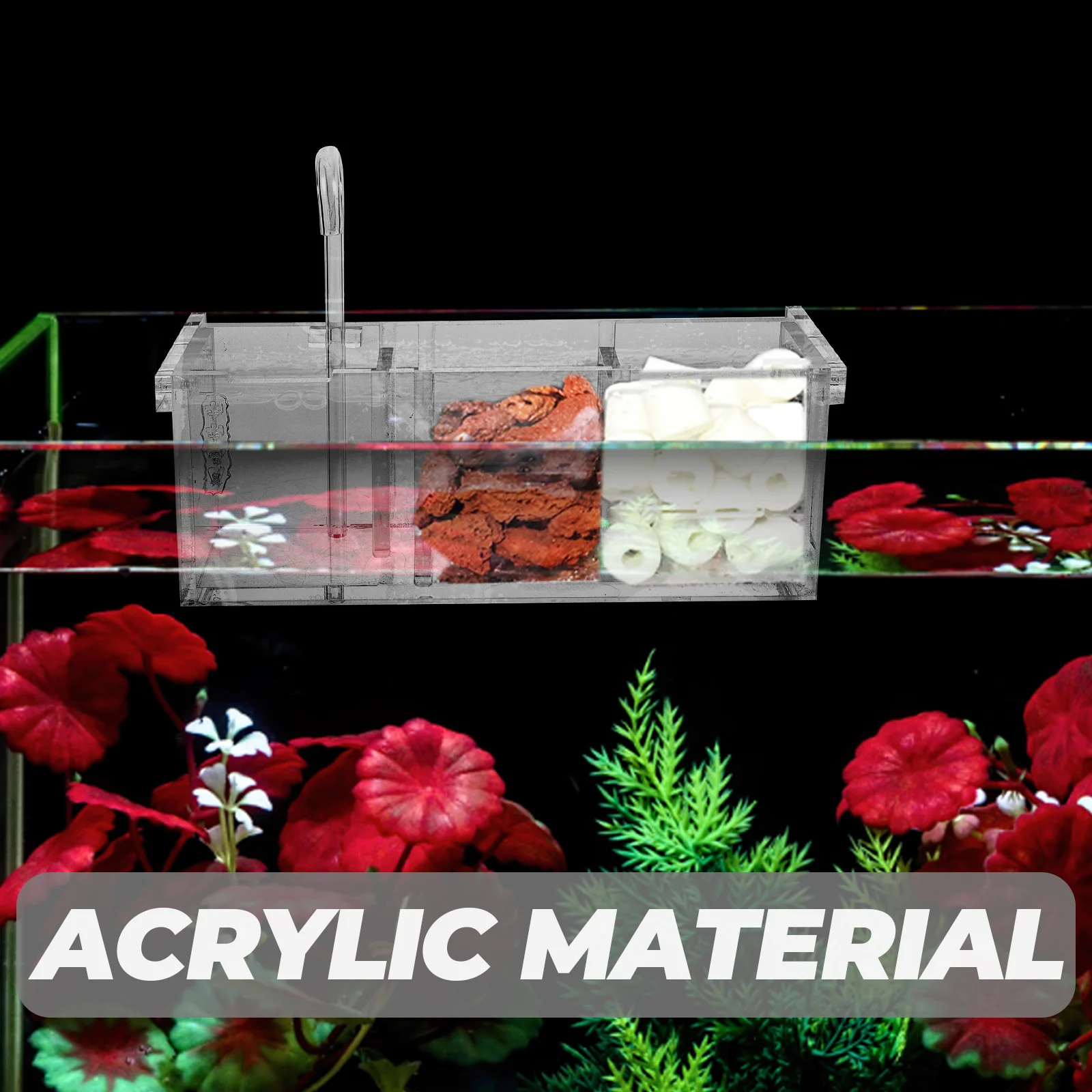 

Fish Tank Filter Box Acrylic Hanging Filtration System For Home Office Aquarium Water Purification Cleaning Tool