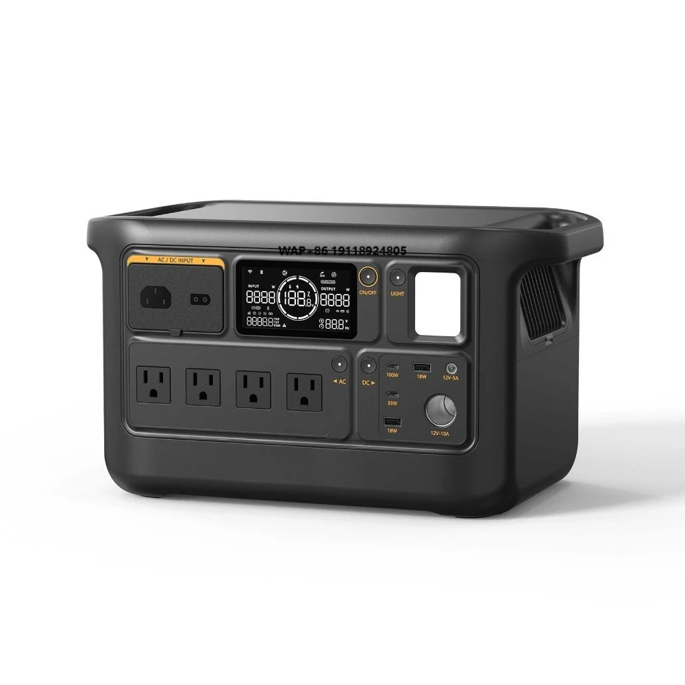 F1000LFP 1500W 1004Wh Portable Power Station Solar Generator for RV & Camping with Universal Socket