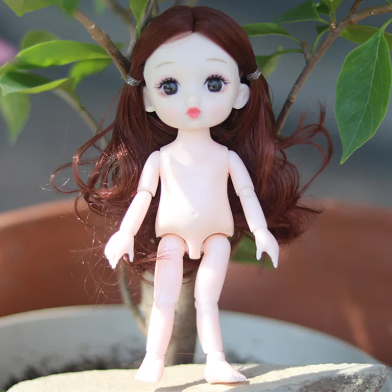 17cm Doll 1/8 BJD Doll Multi Hair Color Smile Cute Doll Multi Joint Movable Doll Toy Gift Kids Girls Toy Gift Holiday Gift