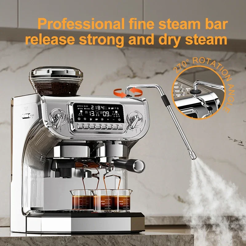 

A For Home Use Coffee Maker Cappuccino Manual Espresso Machine With Milk Frother