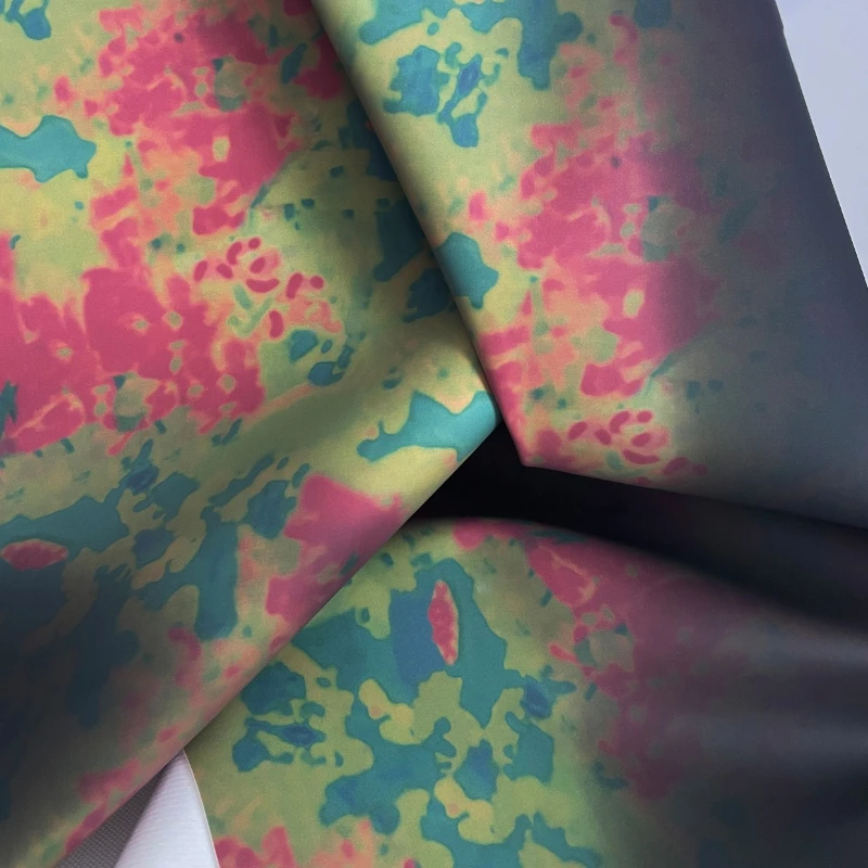 الذكية الحرارية كامو بو الجلود النسيج أسود اللون التحول الملابس ديكور المنزل Metaverse الربيع الصيف المواد التكنولوجية #5