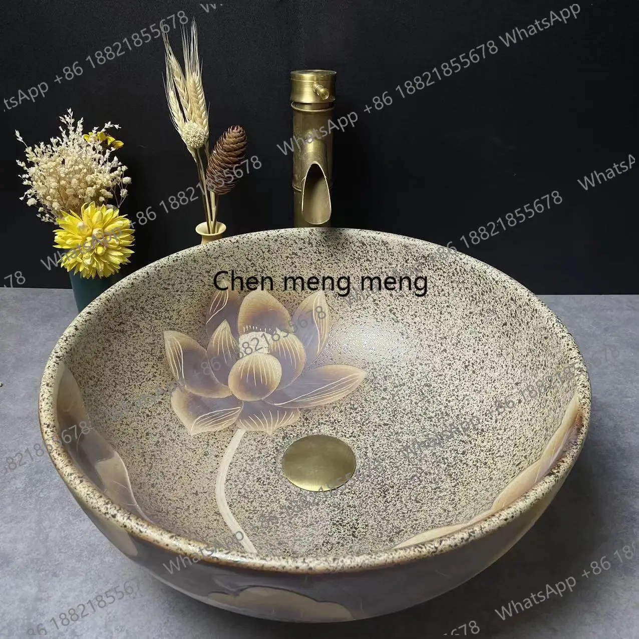 Art basin on stage, bowl-shaped wash basin, bathroom wash basin