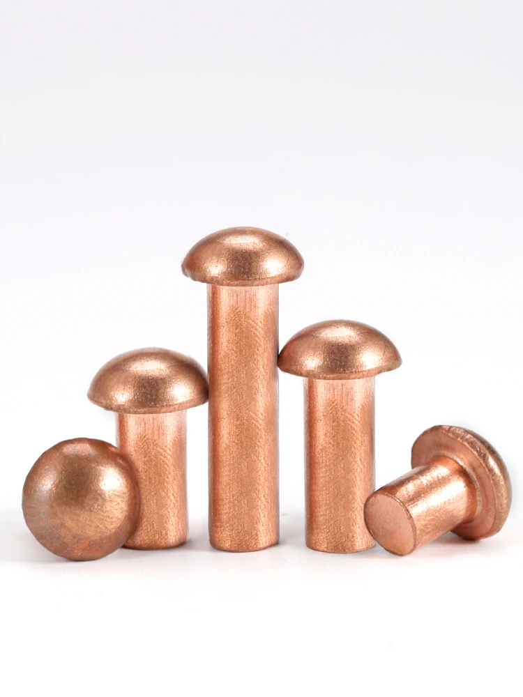 

Half Round Head Cap Copper Solid Rivets M6 M8 Button Head Cap Copper Solid Hand Knock Rivet