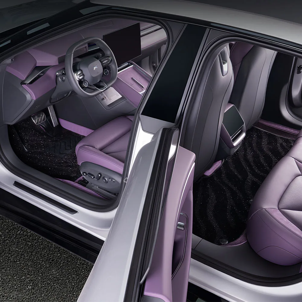 For New Xpeng P7 2025 All Inclusive Nappa Leather Foot Pad Car Accessories Customized Double-layer Carpet For The Original Car