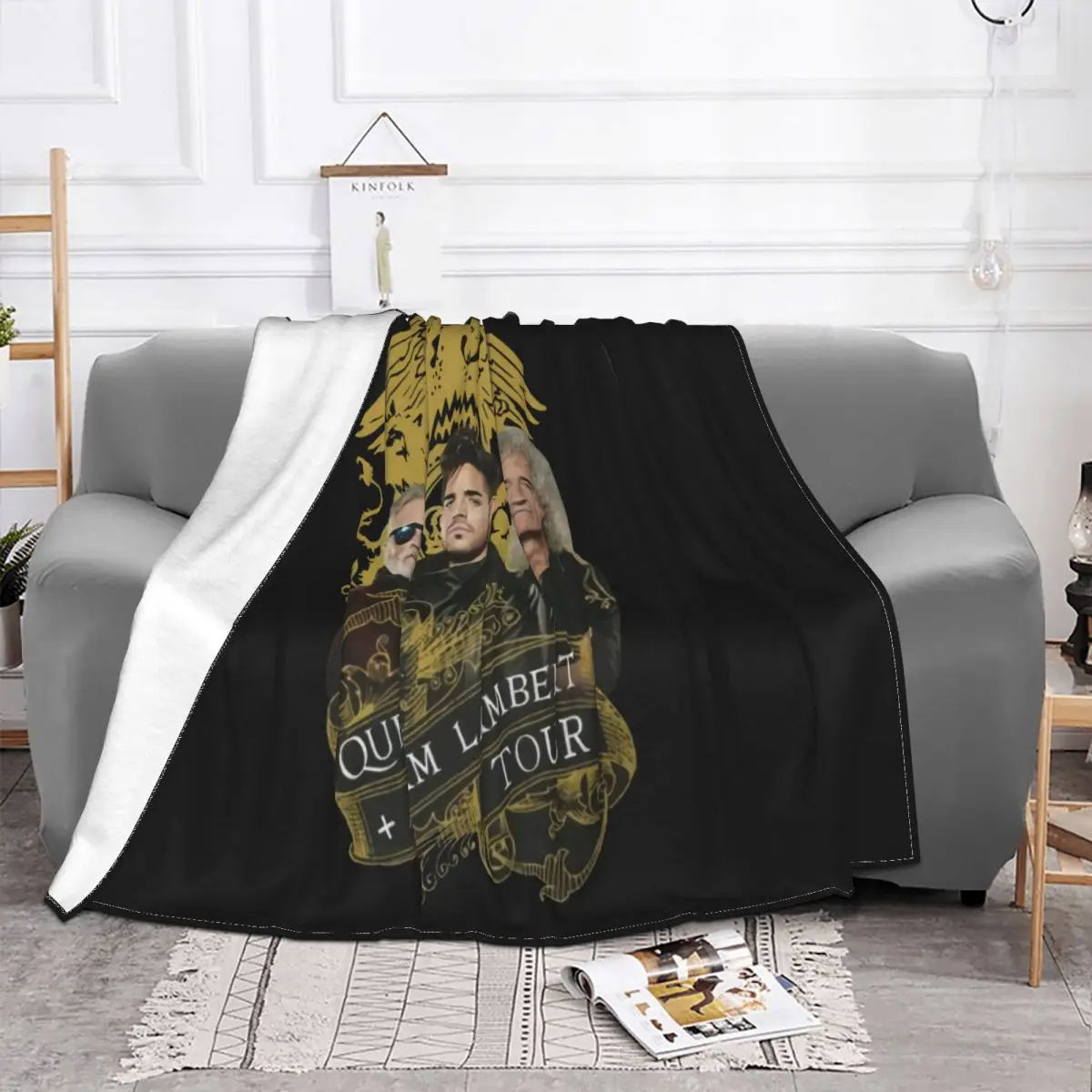 Queen Adam Lambert The Rhapsody Tour 2020 Black Size S2Xl Creative Design Many Colors 3D Throw Blanket