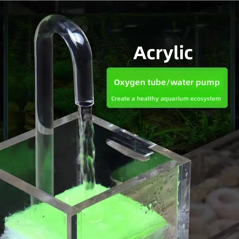Acrylic U-Shaped L-Shaped S-Shaped Straight Pipe Bend Fish Tank Oxygen Pump Air Tube CO2 Soft Tube Transparent Hard Tube Fixed