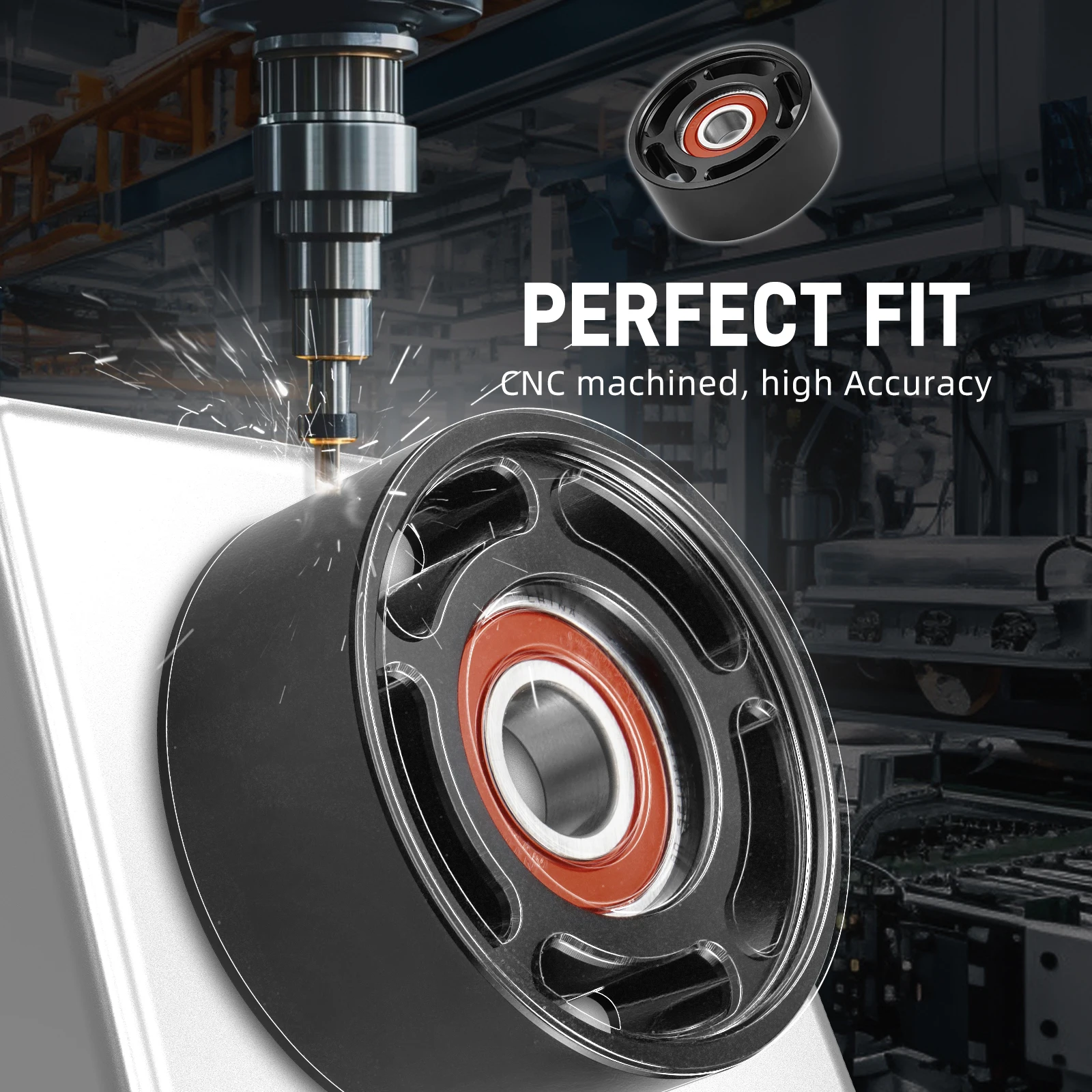 베빈시 빌렛 3.00인치 / 76.0mm x 6리브 스무스 페이스 풀리 (범용)