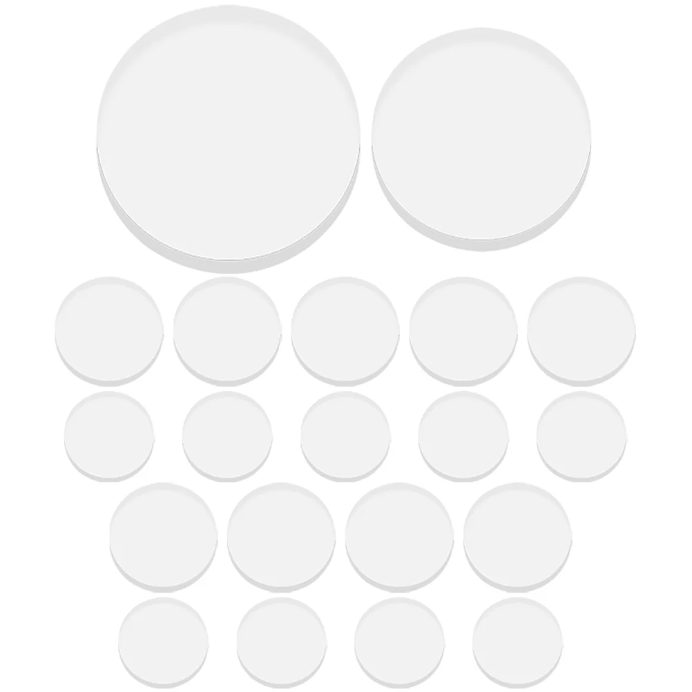 

20 Pcs Pulley Anti-slip Gasket Clear Bumpers Drawer Glass Table Transparent Protector