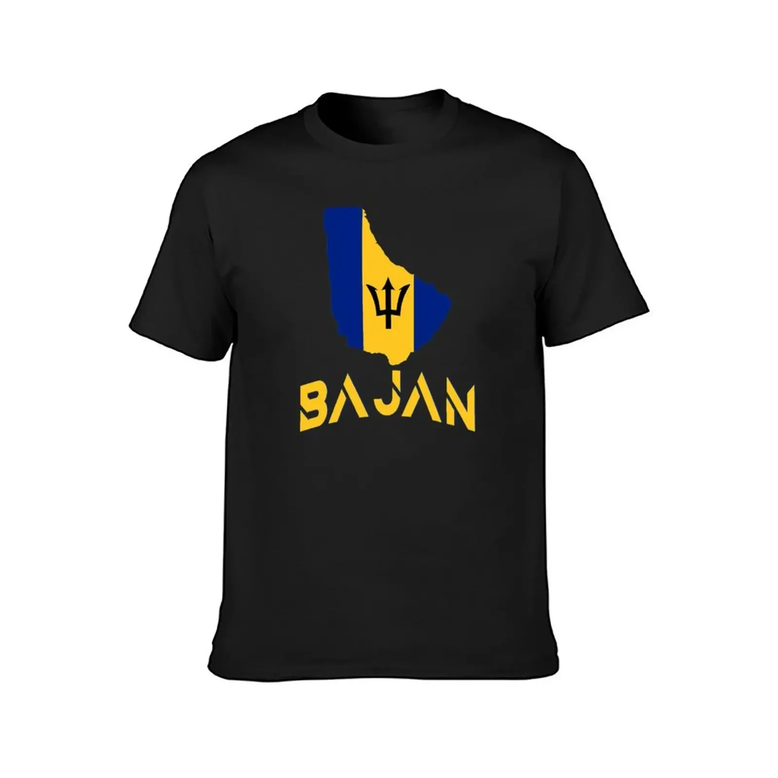 Barbados National Flag Country Outline BAJAN Graphic T-Shirt Blouse sublime tees Men's cotton t-shirt