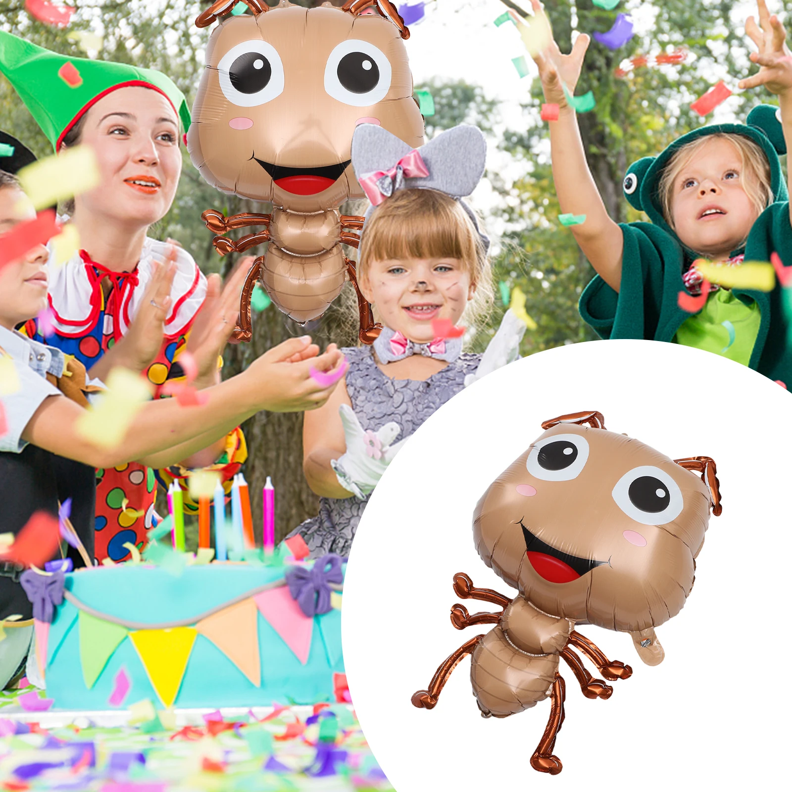 

4pcs Ant Balloons Aluminum Film Animal Shaped Inflatable Party Decorations Festive Atmosphere Birthday