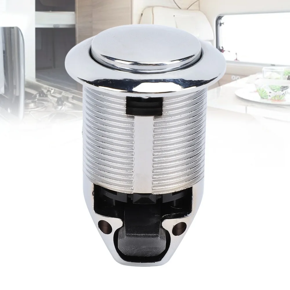 

Замок-защелка с плавным нажатием, улучшенная безопасность, минималистичный встраиваемый замок, безключевой замок с нажимным механизмом для караванов