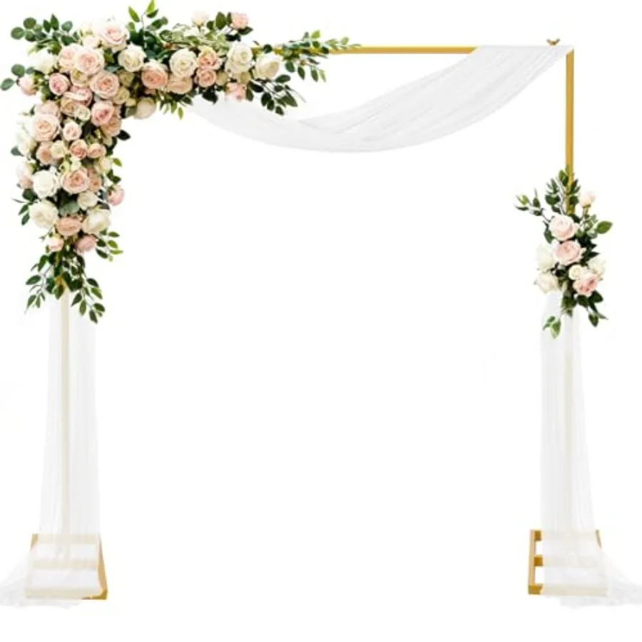 

Квадратная арка-стойка для фона 8х8 футов, регулируемая, для свадеб, церемоний, вечеринок, дней рождения, детских праздников
