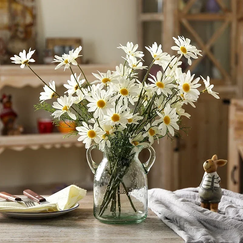 Margaritas artificiales pequeñas para decoración de bodas y jardín - imagen 4