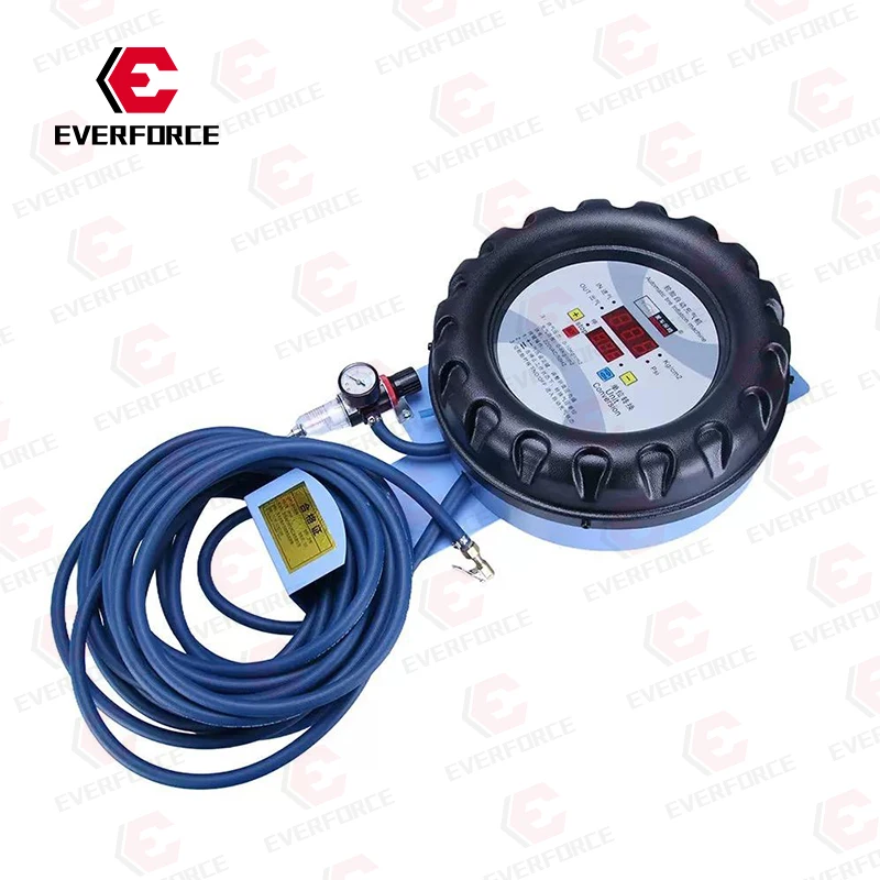 

EverForce Auto Automatic Metal Vertical Wall-Mounted LCD Digital Display Tire Pressure Inflator Pump 220V For Tire Shops