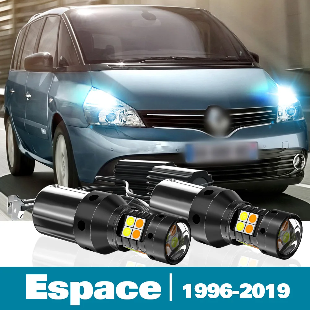 

2pcs LED Dual Mode Turn Signal+Daytime Running Light DRL For Renault Espace 3 4 5 Accessories 1996-2019 2002 2014 2015 2016 2017