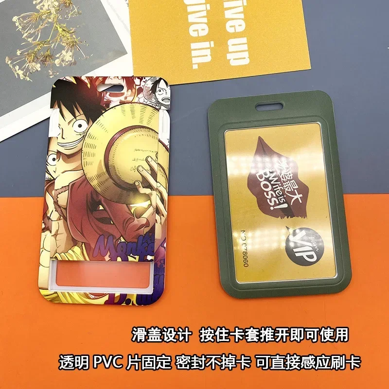 One Piece ID Card Holders Luffy Zero Anime Around with Lanyard Work Bus Cards Cases Cartoon Cute Cardholders Accessories Gift